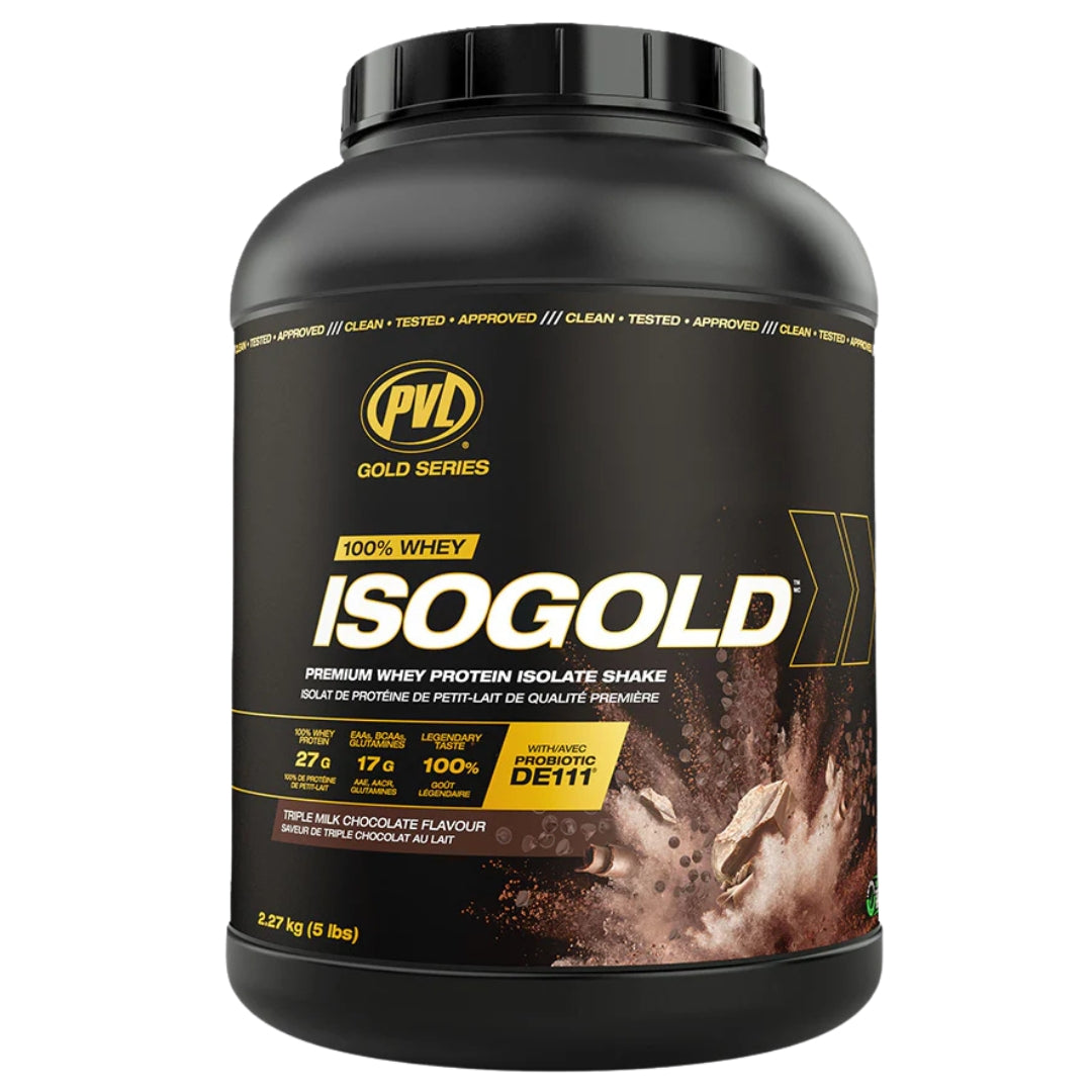 PVL ISOGOLD Premium Whey Isolate Protein Powder 5lb (Original Recipe - Canada)