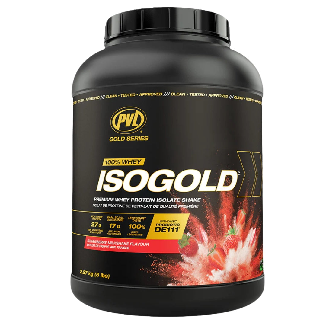 PVL ISOGOLD Premium Whey Isolate Protein Powder 5lb (Original Recipe - Canada)