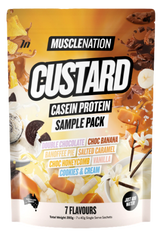Muscle Nation Custard Casein 7 Serve Sample Pack