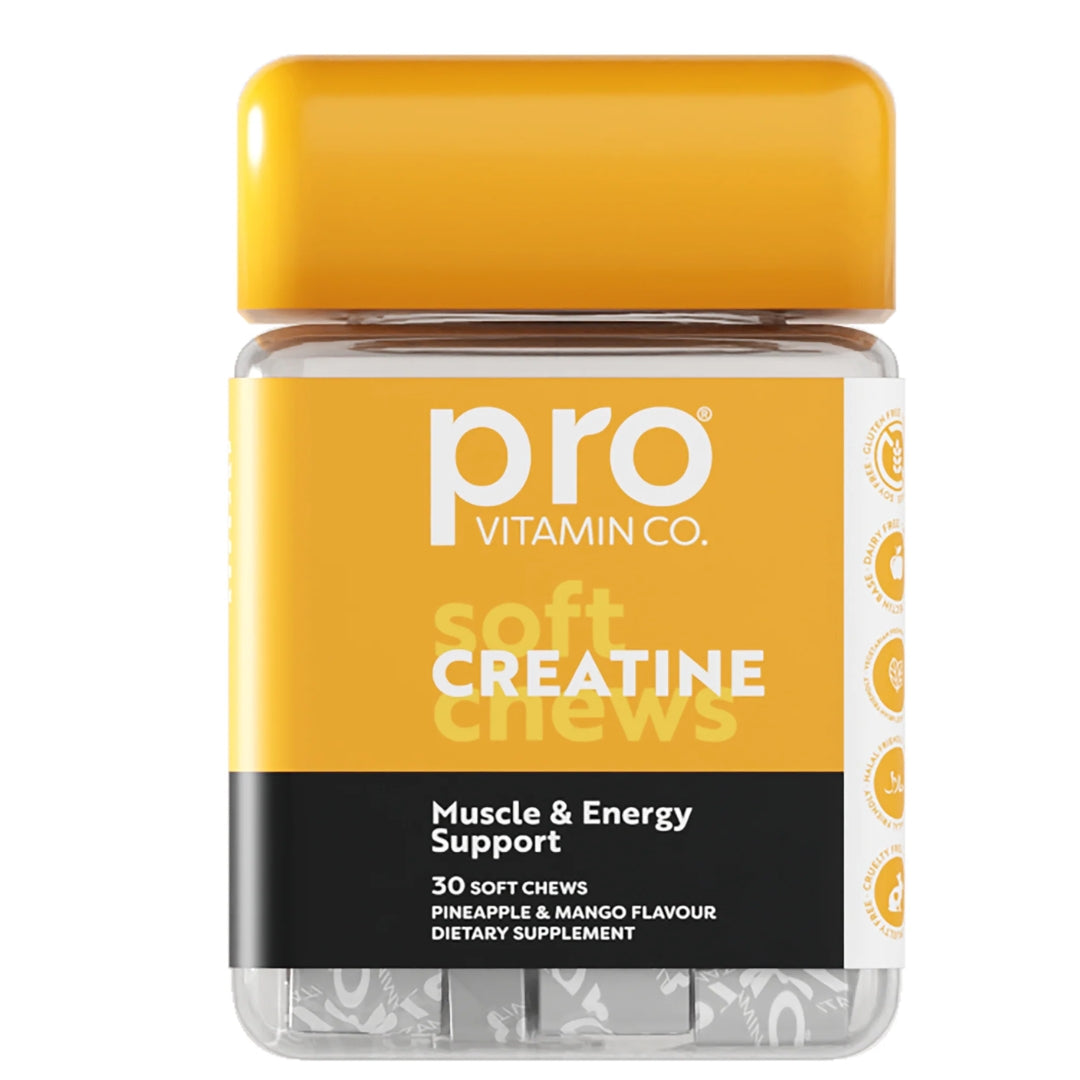 yellow container of pro vitamin co creatine chews