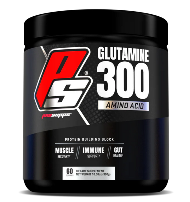ProSupps Glutamine 300 supplement container on a white background