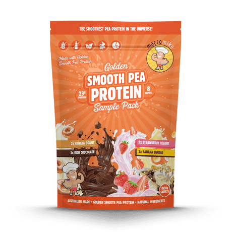 Golden Smooth Pea Protein Sample Pack (8 x 35g Sachets)