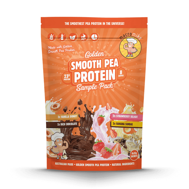 Golden Smooth Pea Protein Sample Pack (8 x 35g Sachets)