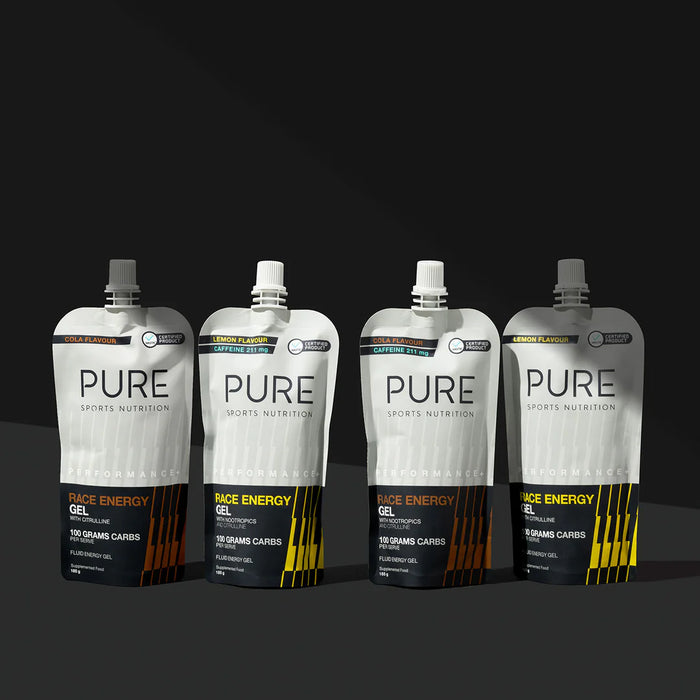 Pure Performance PURE Performance + Race Energy Gel 100g Carb Pouch – Sportsfuel ...