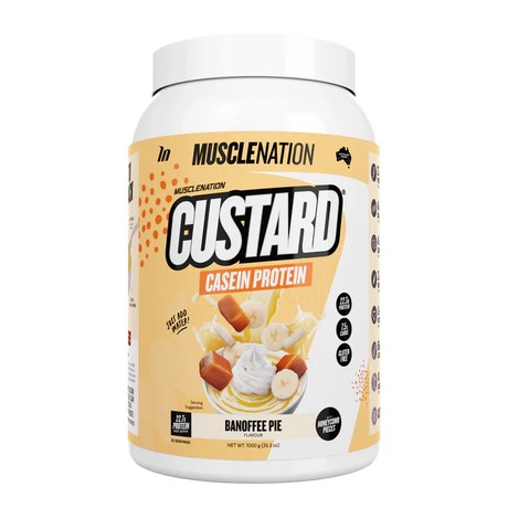 Muscle Nation Custard Casein Protein 1kg