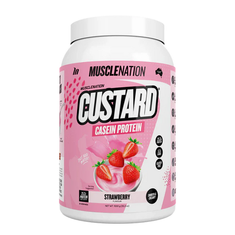 Muscle Nation Custard Casein Protein 1kg