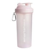Pink smartshake shaker bottle on a white background