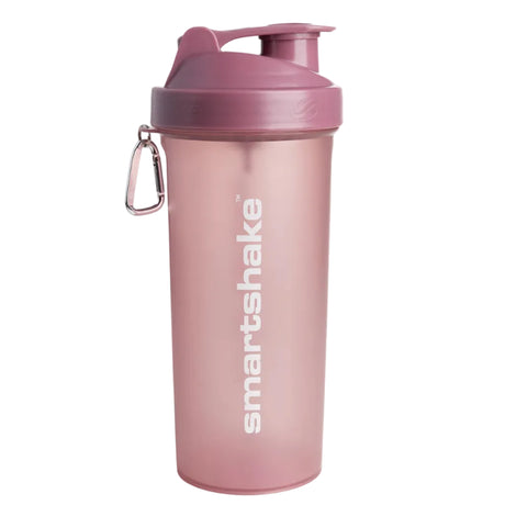 Pink smartshake shaker bottle on a white background