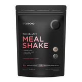 Black package of Troopeaka meal shake with pink text on a white background
