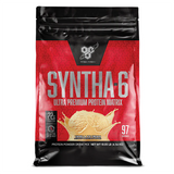 Syntha-6 protein powder package with red and black design