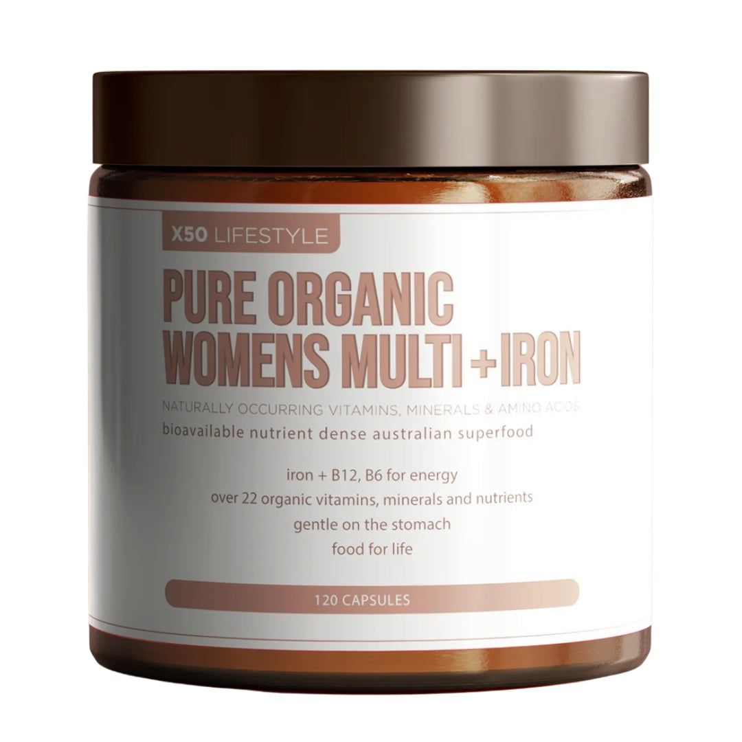 X50 Pure Organic Womens Multi + Iron Caps