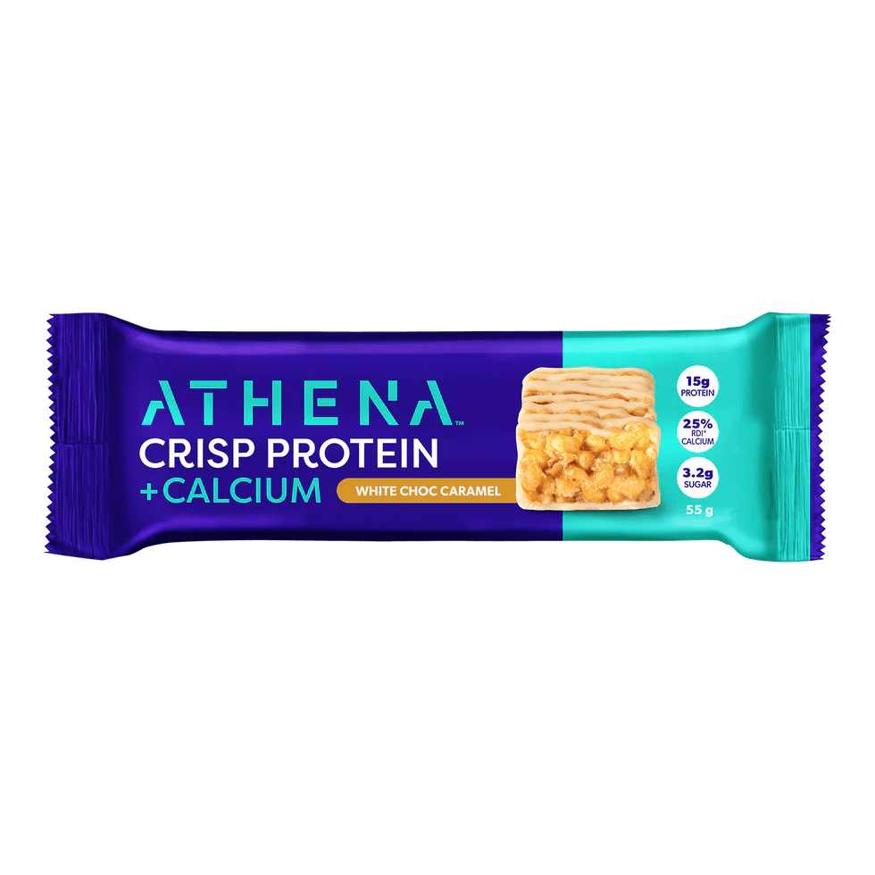 Athena Crisp Protein + Calcium Bars Single / White Choc Caramel