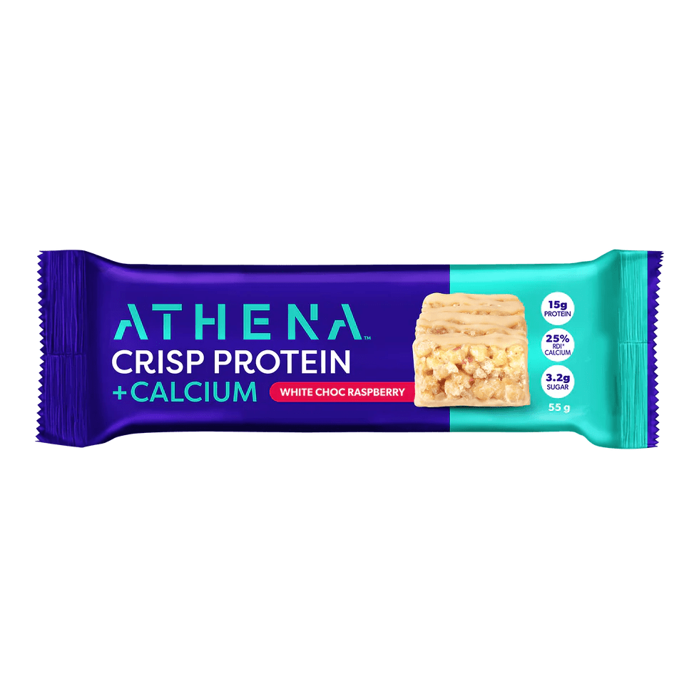 Athena Crisp Protein + Calcium Bars Single / White Choc Raspberry
