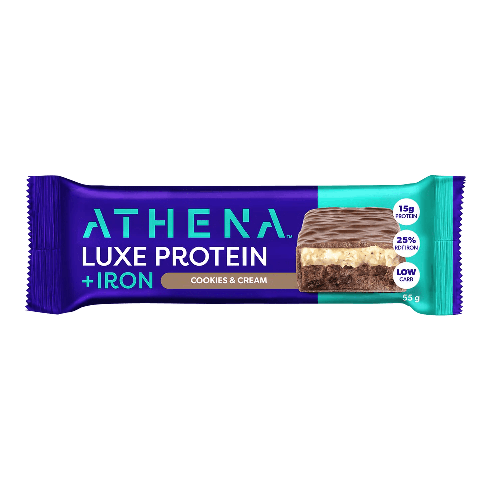 Athena Luxe Protein + Iron Bars Single / Cookies & Cream