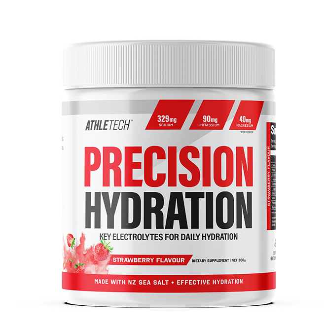 Athletech Precision Hydration supplement container on a white background