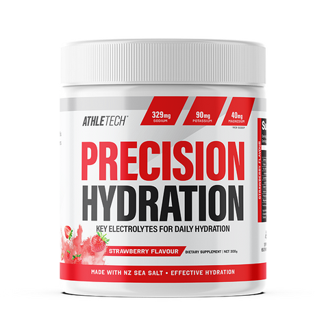 Athletech Precision Hydration supplement container on a white background