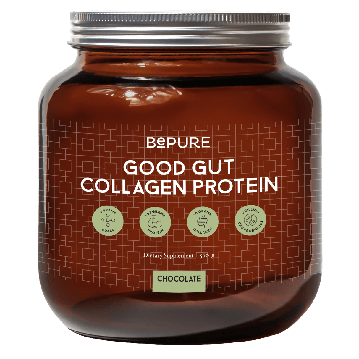 BePure Good Gut Protein Chocolate / Glass Jar