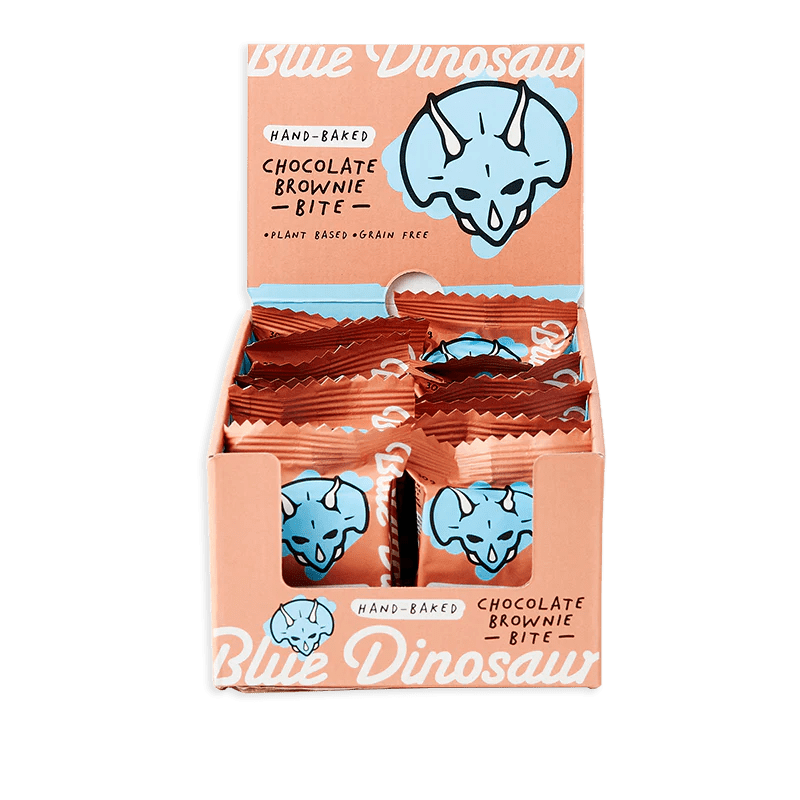 Blue Dinosaur Bites 18 Pack / Chocolate Brownie