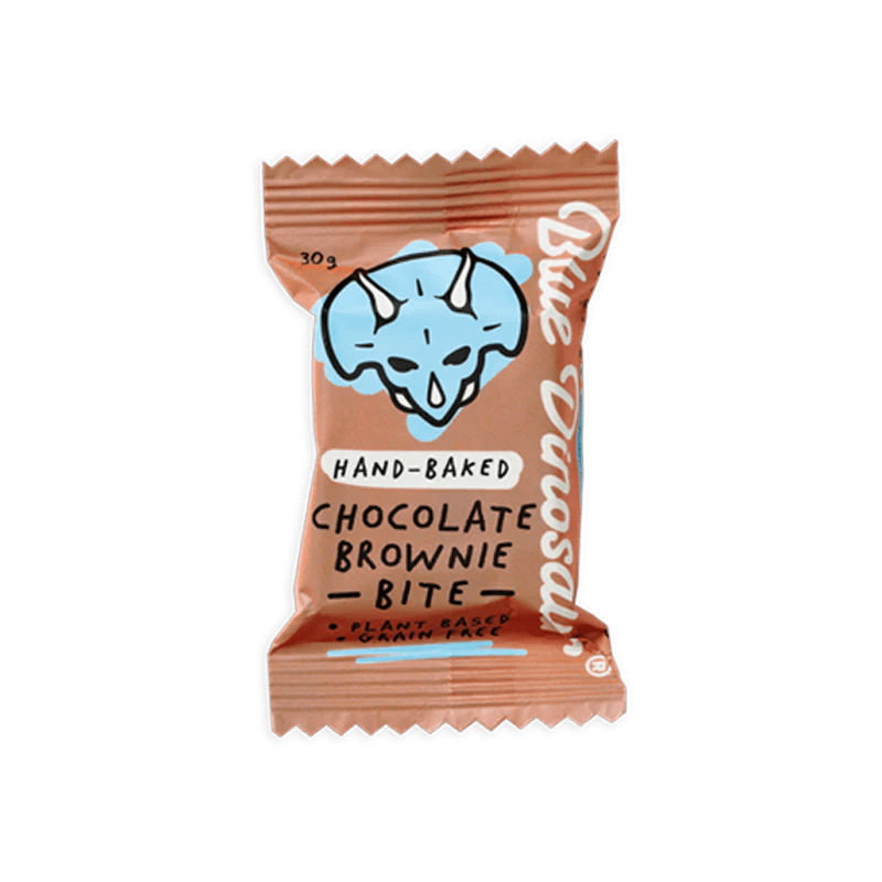 Blue Dinosaur Bites Single / Chocolate Brownie