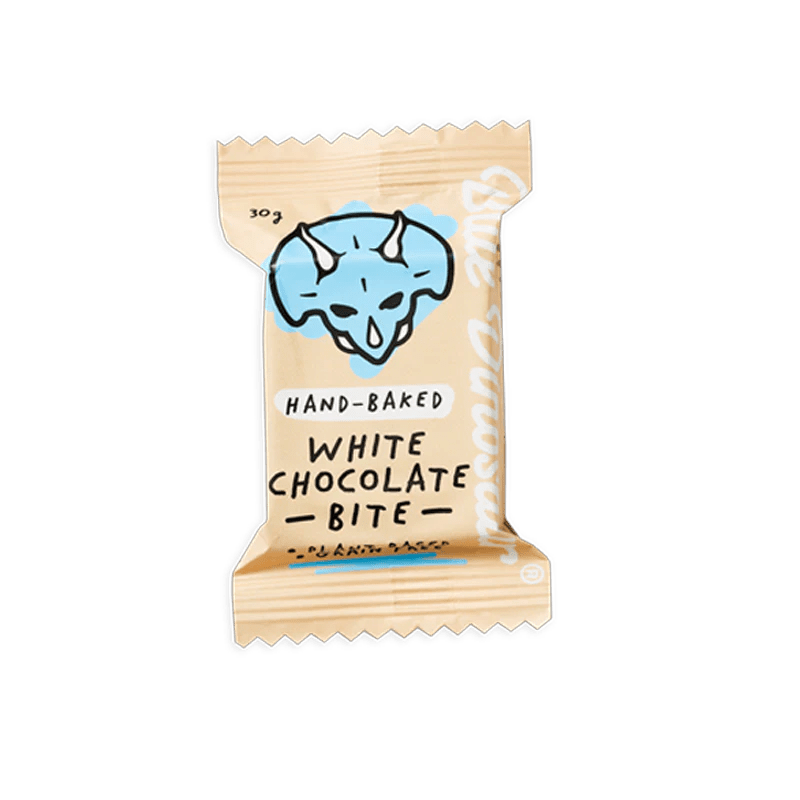 Blue Dinosaur Bites Single / White Chocolate