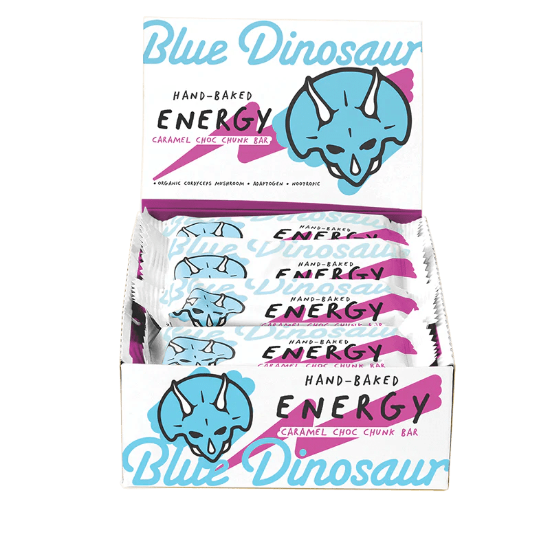 Blue Dinosaur Energy Bars 12 Pack / Caramel Choc Chunk