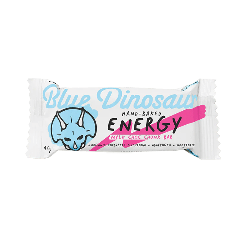 Blue Dinosaur Energy Bars Single / Mylk Choc Chunk