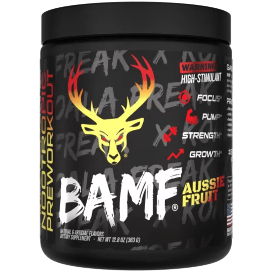 Bucked Up BAMF High Stimulant Nootropic Pre-Workout Aussie Fruit - Peach Mango