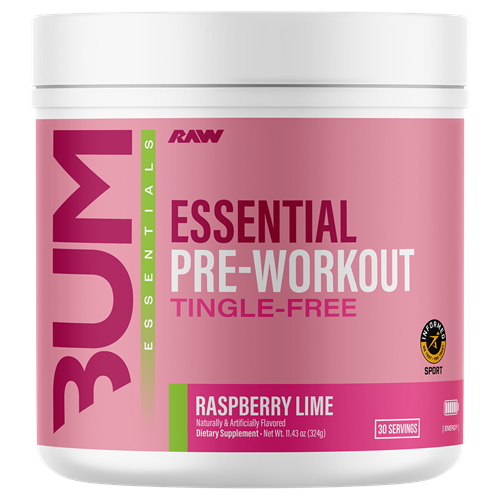 Get Raw Cbum Essential Tingle Free Pre-Workout