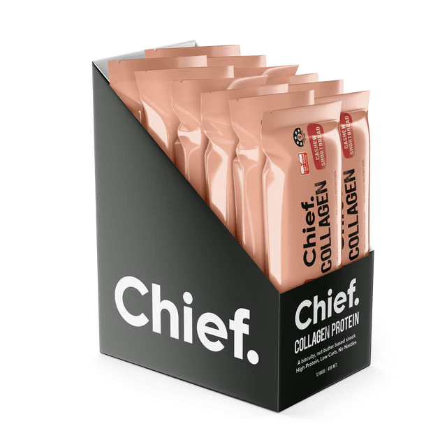 Chief Collagen Protein Bar 12 Box / Cashew Shortbread