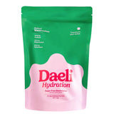 Green and pink package of Daeli Hydration on a pink background