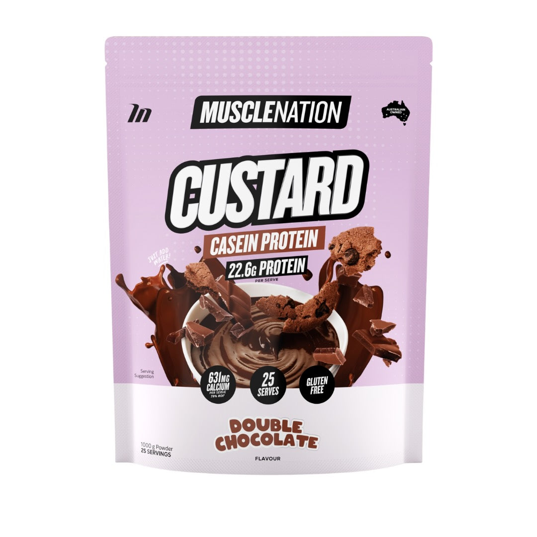 Muscle Nation Custard Casein Protein 1kg