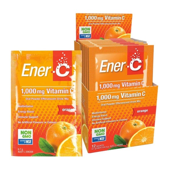 12x Ener-C Effervescent Vitamin C Multivitamin Sachets (Random Flavour) *Gift*