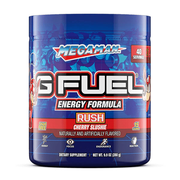G FUEL Energy Formula Megaman RUSH Cherry Slushee