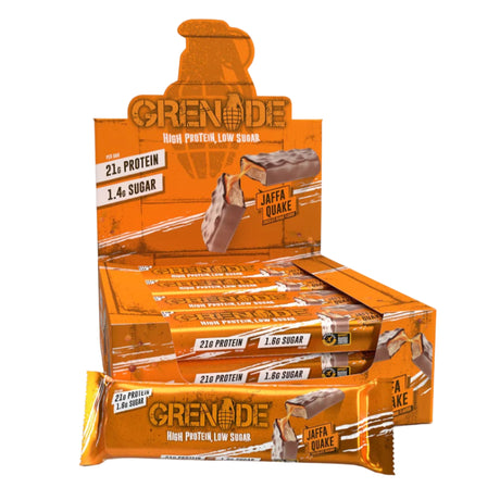Grenade High Protein & Low Sugar Bars Jaffa Quake / 12 Box