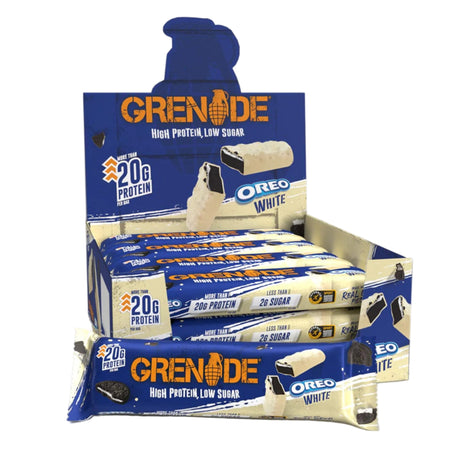 Grenade High Protein & Low Sugar Bars Oreo White / 12 Box