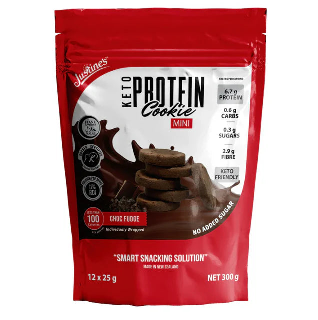 Justine's Protein Cookie Mini Cookie Pouch - 12 Pack