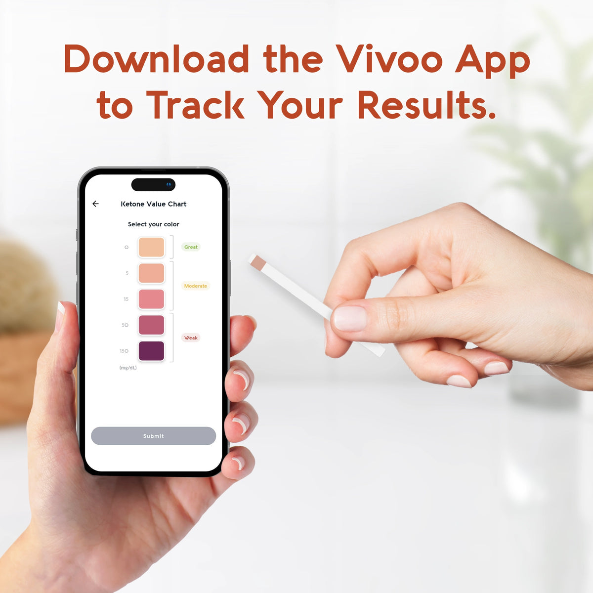 Vivoo Ketone Test Strips 150 Pack