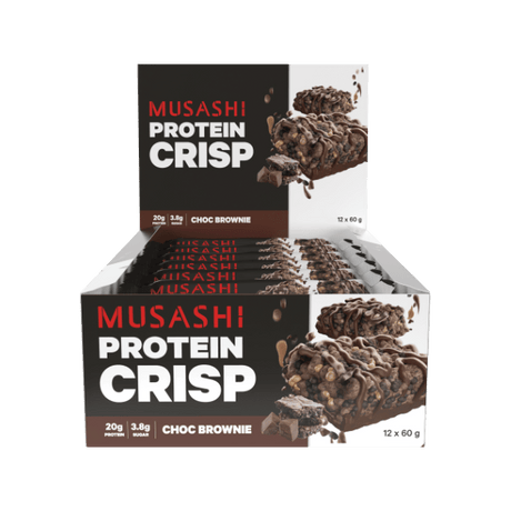 Musashi Protein Crisp Bars Choc Brownie / 12 Box