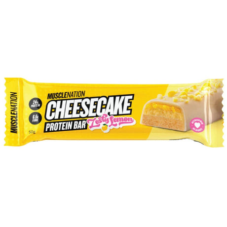 Muscle Nation Cheesecake Protein Bar Zesty Lemon / Single