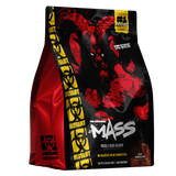 Mutant Mass supplement packaging with red, black, and yellow design