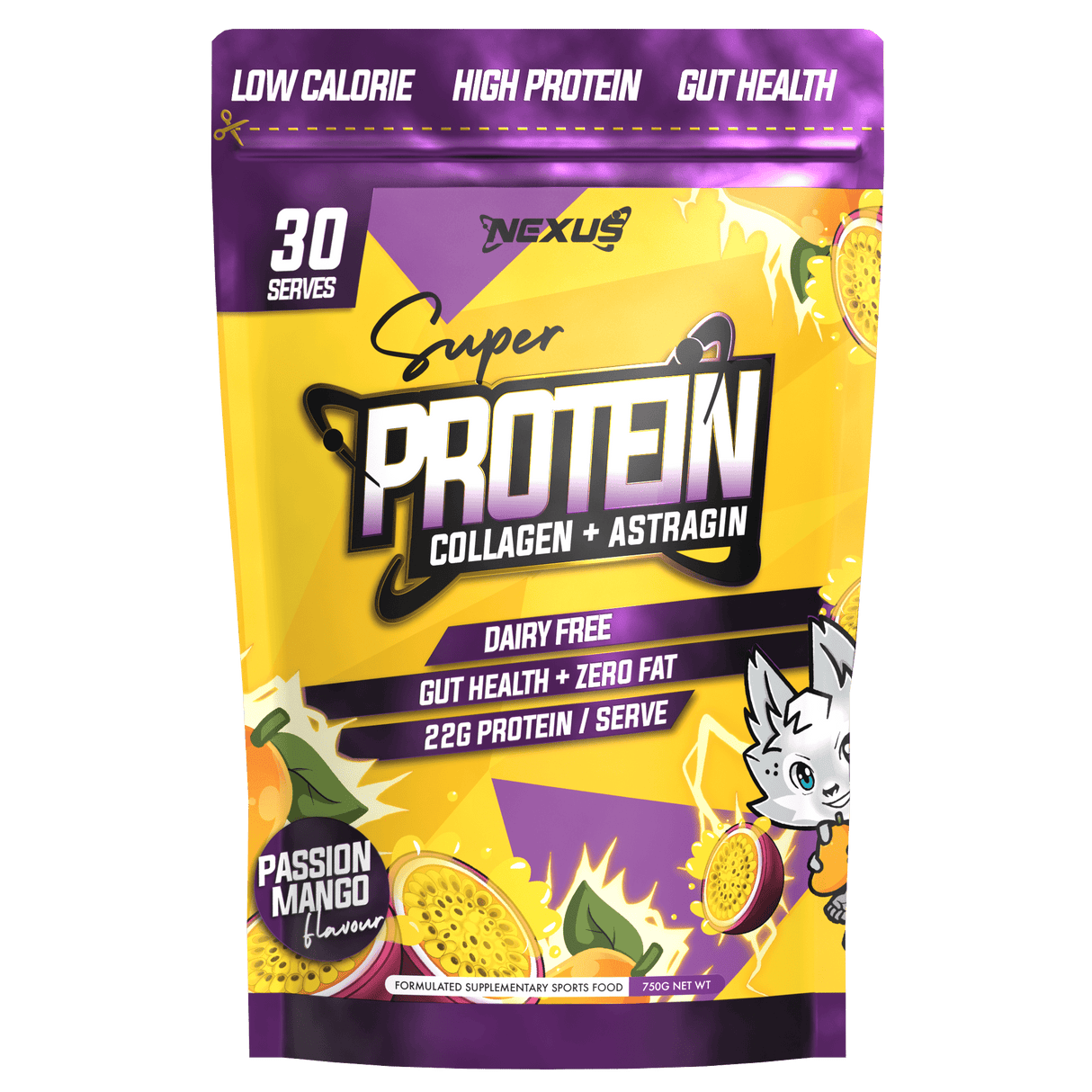 Nexus Sports Nutrition Super Protein Collagen Water Passion Mango