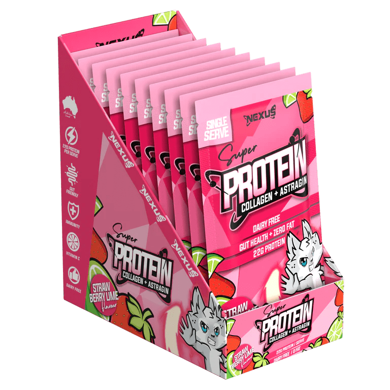Nexus Sports Nutrition Super Protein Collagen Water Strawberry Lime / 10xSachet Box