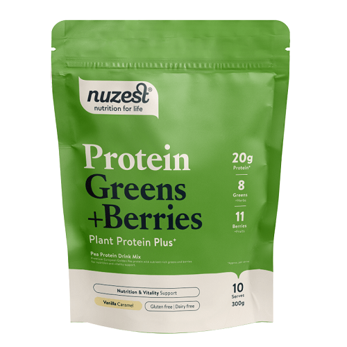Nuzest Protein Greens + Berries Vanilla Caramel