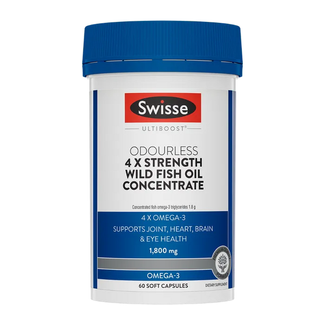 Ultiboost Odourless 4X Strength Wild Fish Oil Concentrate Caps