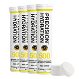 Four Precision Hydration 500 tablets on a white background