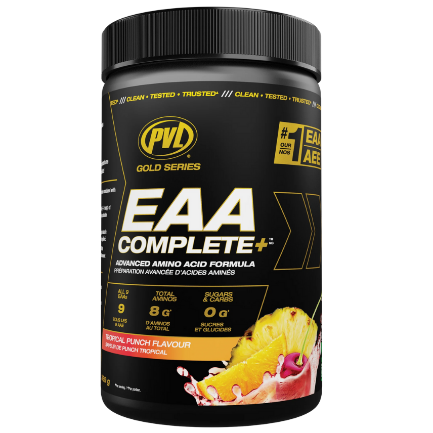 PVL Gold Series EAA Complete supplement container on a white background