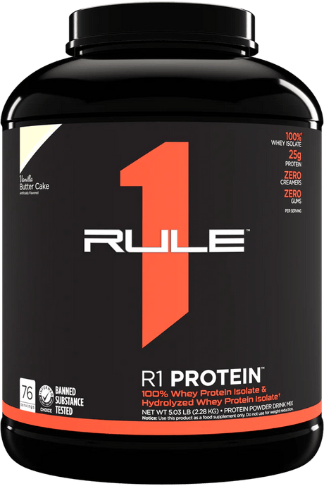 Rule 1 Whey Isolate Protein 5lb Vanilla Butter Cake