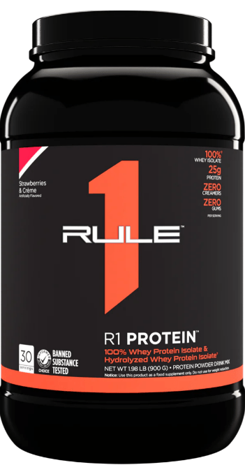 Rule 1 Whey Isolate Protein Powder Strawberry & Cream / 2lb