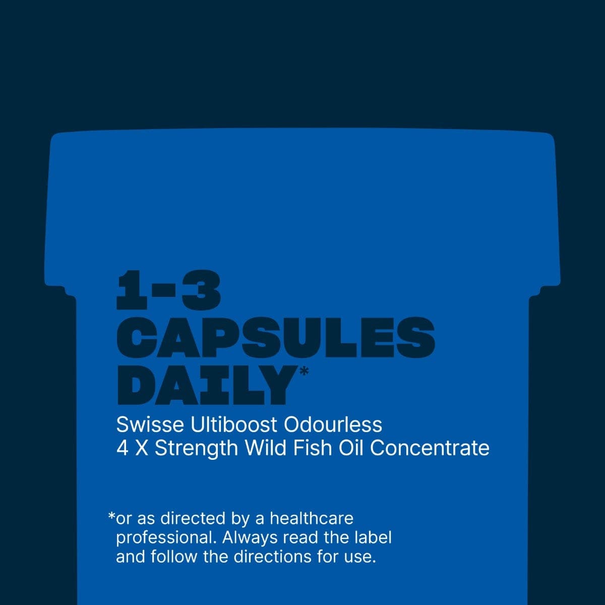 Ultiboost Odourless 4X Strength Wild Fish Oil Concentrate Caps