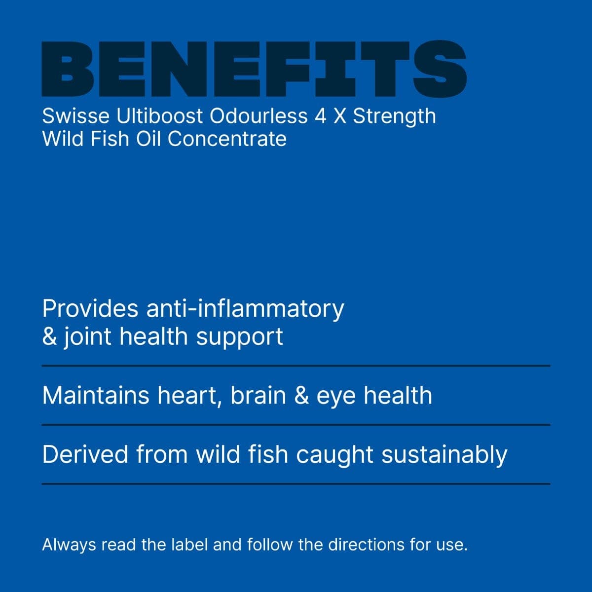 Ultiboost Odourless 4X Strength Wild Fish Oil Concentrate Caps